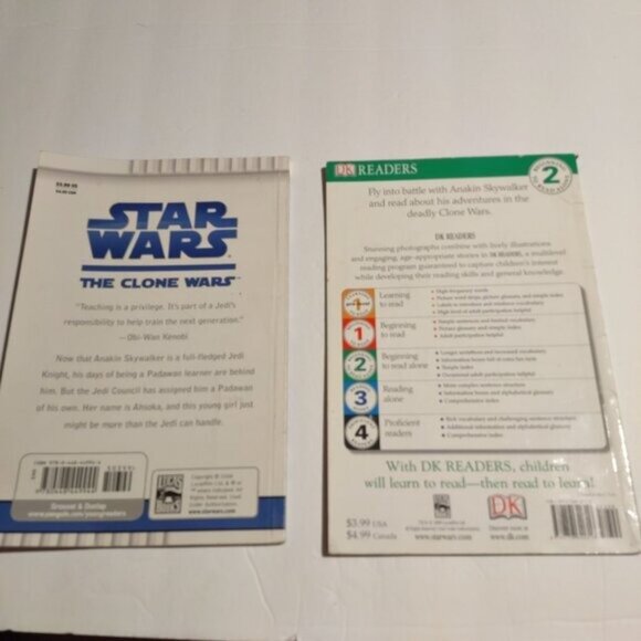 Star Wars The Clone Wars Book Set "The New Padawan" & "Anakin In Action!" - Picture 2 of 2